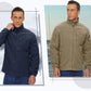 Full Zip Up Tactical Green Fleece Jacket Thermal Warm Work Coats Men's Pockets Safari Jacket Hiking Outwear Windbreaker - The Clothing Company Sydney