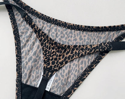 5 Pack Ice Silk Low Waist G String Leopard Flower Panties Briefs Thong T-back Underwear Lingerie - The Clothing Company Sydney