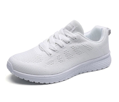 Women's Flats Fashion Lightweight Lace Up Round Toe Sneakers Walking Shoes - The Clothing Company Sydney