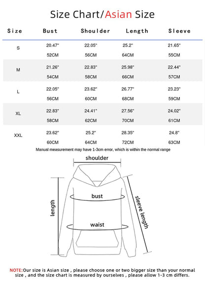 Hip Hop Street Casual Printed Female Hoodie Oversize Loose Sweatshirts Autumn Warm Fleece Clothing Top - The Clothing Company Sydney