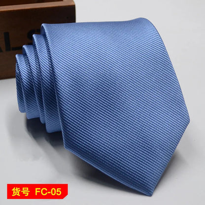 Men's Jacquard Ties – 7-8cm Floral & Solid Neckties The Clothing Company Sydney