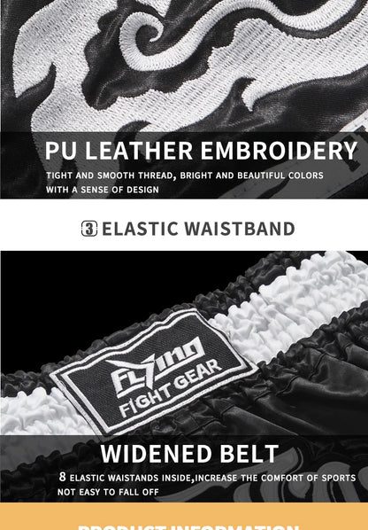 Muay Thai Boxing Shorts for Men's Women's Kids Teenagers Kickboxing Fighting MMA Trunks Grappling Sports Shorts - The Clothing Company Sydney