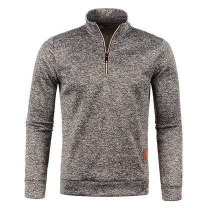 Men's Half Zipper Long Sleeve Pullover Turtleneck Sweater The Clothing Company Sydney