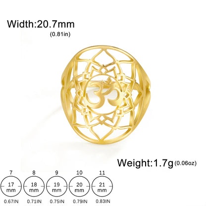 Unisex Om Aum Symbol Jewellery Ring The Clothing Company Sydney