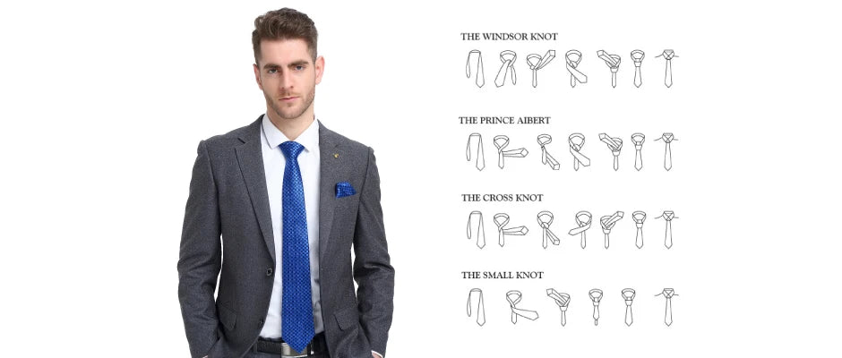 Men's Business Red Striped Silk Tie Hanky Cufflinks Wedding Party Casual Necktie Set - The Clothing Company Sydney