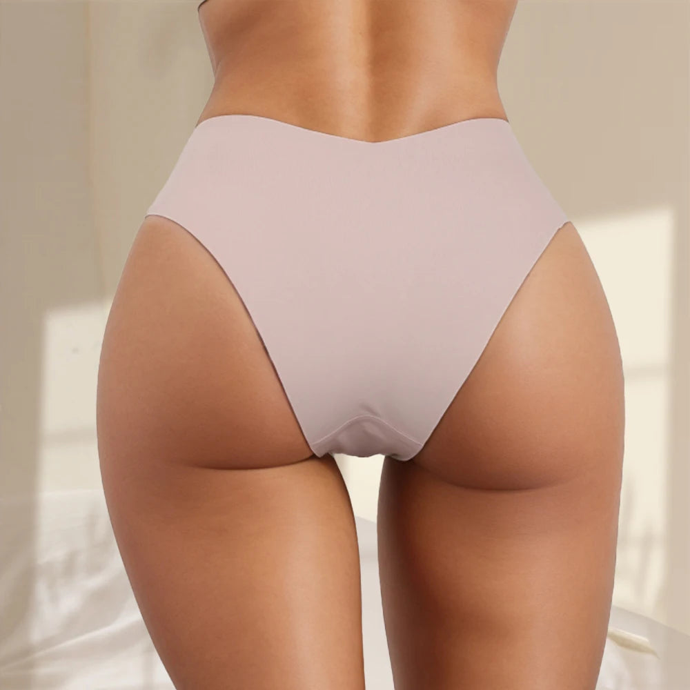10 Pack Women's Seamless Panties V-Type Drop Waist Female Underwear Ice Silk Underpants Briefs The Clothing Company Sydney