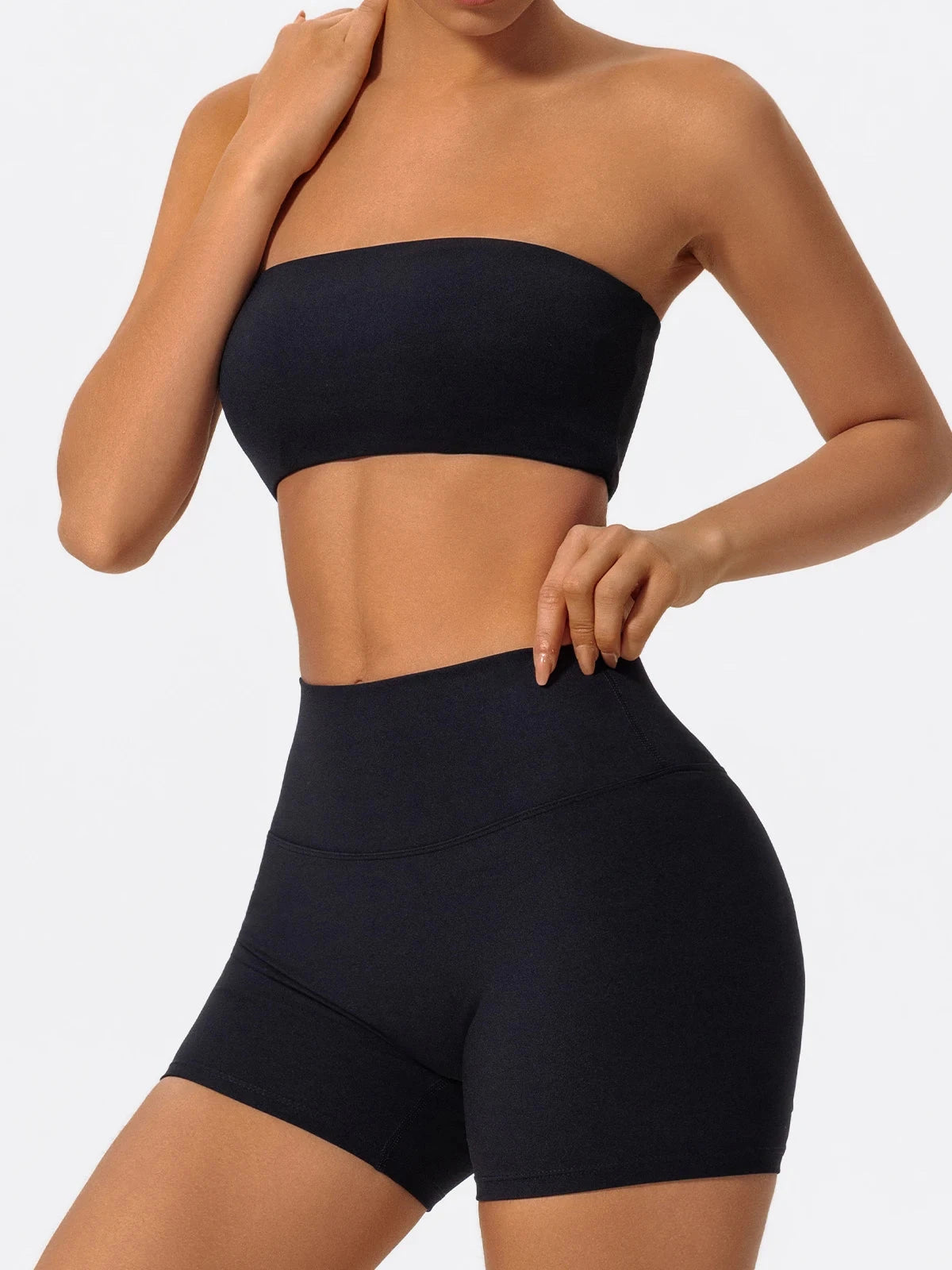 Two Piece Fitness Sports Set Women Workout Yoga Outfit Strapless Bra Gym Crop Top Gym Suits The Clothing Company Sydney