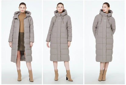 Maxi Long quilted coat elegant thick cotton jacket winter women's Outerwear with hood The Clothing Company Sydney