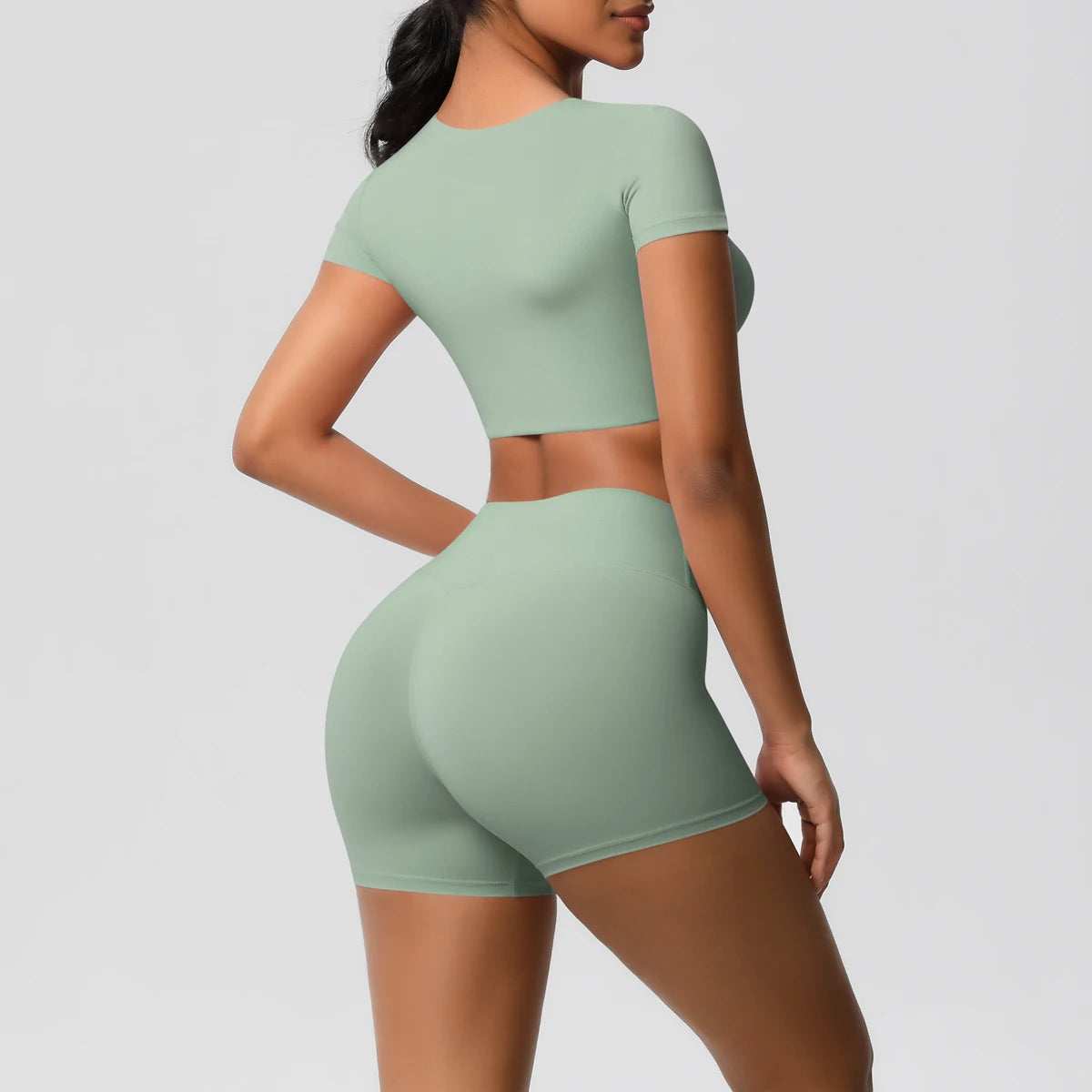 2 Piece Workout Sportswear Active Wear Sports Tank Top Bike Shorts Women Gym Bicycle Sorts Matching Set The Clothing Company Sydney