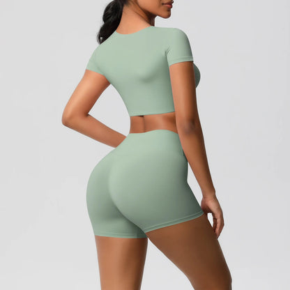 2 Piece Workout Sportswear Active Wear Sports Tank Top Bike Shorts Women Gym Bicycle Sorts Matching Set The Clothing Company Sydney