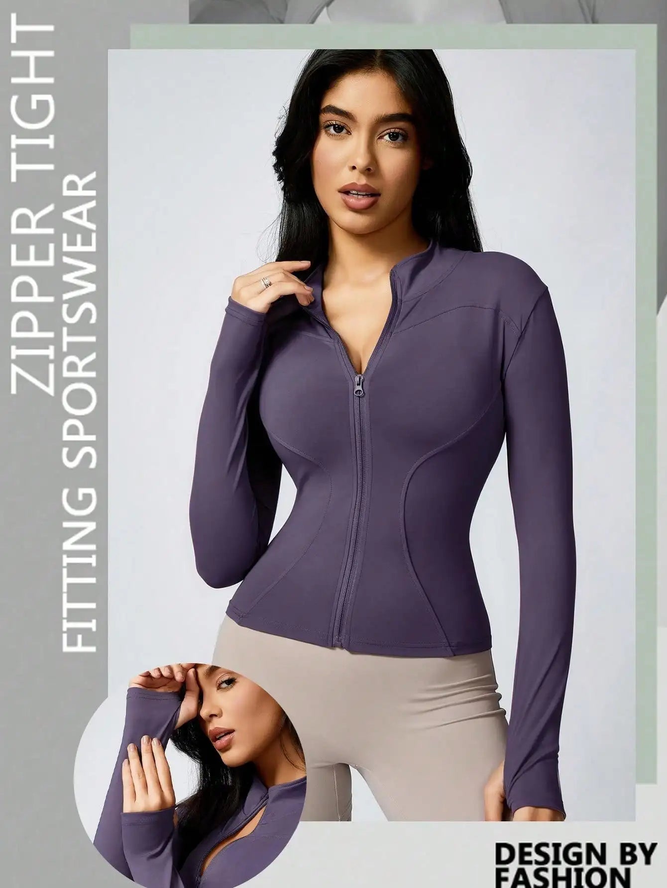 Women's Zipper Turtleneck Sports Long-Sleeve Sports Top, Gym Wear Ladies' Sportswear for Indoor Outdoor Jacket The Clothing Company Sydney
