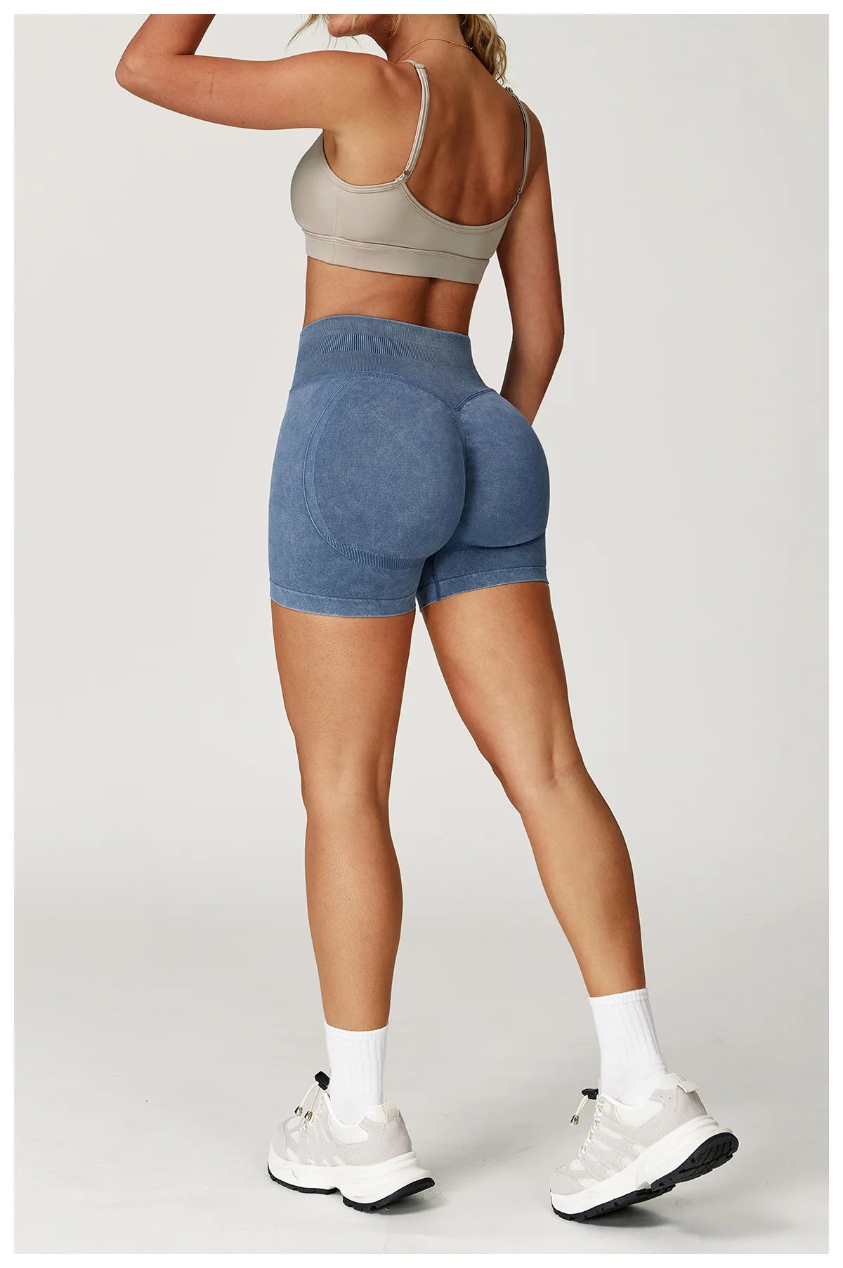 High Waist Yoga Bicycle Shorts Women Sand Washed Workout Shorts Fitness Yoga Lift Butt Fitness Yoga Gym Running Bike Short Pants The Clothing Company Sydney