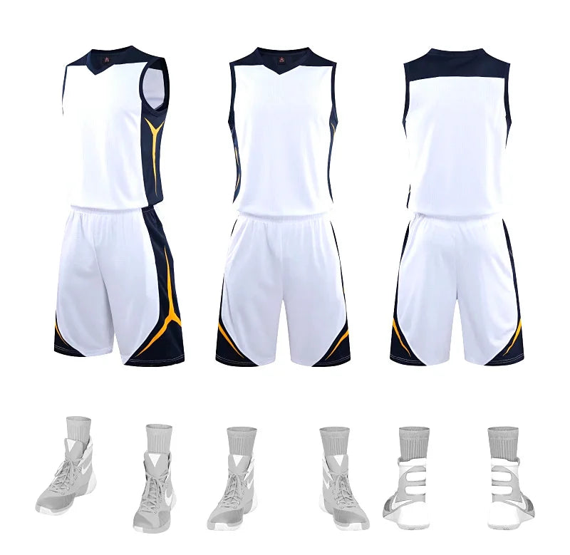 2 Piece Sportswear Basketball Jersey Shorts Set Blank custom Men Women Kids Basketball Uniforms - The Clothing Company Sydney