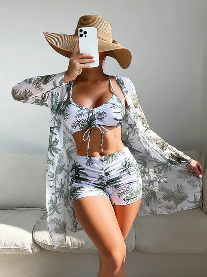 Print Three-Piece Swimsuits Tankini Sets Swimwear Push Up Beach Wear Bathing Suit Swimming Suit The Clothing Company Sydney