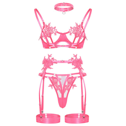 Lingerie Open Bra See Through Fancy Underwear Luxury Lace Outfits Intimate Lingerie Set - The Clothing Company Sydney