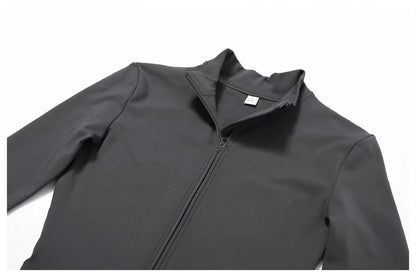 Women's One-piece Yoga Pants Short/Long-sleeved Warm ski Overalls Outerwear High Elastic Cycling Bodybuilding Bodysuit - The Clothing Company Sydney