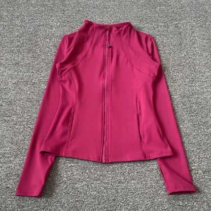 Women Slim-Fit Zipper Yoga Wear Long Sleeve Jackets The Clothing Company Sydney