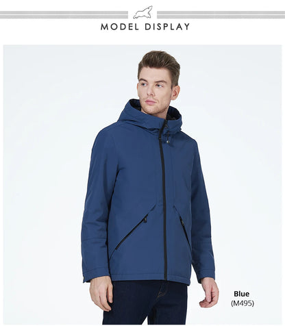 Men's  Lightweight Cotton Jacket Casual Trend Coat Male Windbreaker Coat hooded Jacket - The Clothing Company Sydney
