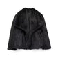 Women's Fashion Cropped Faux Fur Jacket Coat Long Sleeve Front Snap-button Outerwear Chic Lapel Collar Thick Coat The Clothing Company Sydney