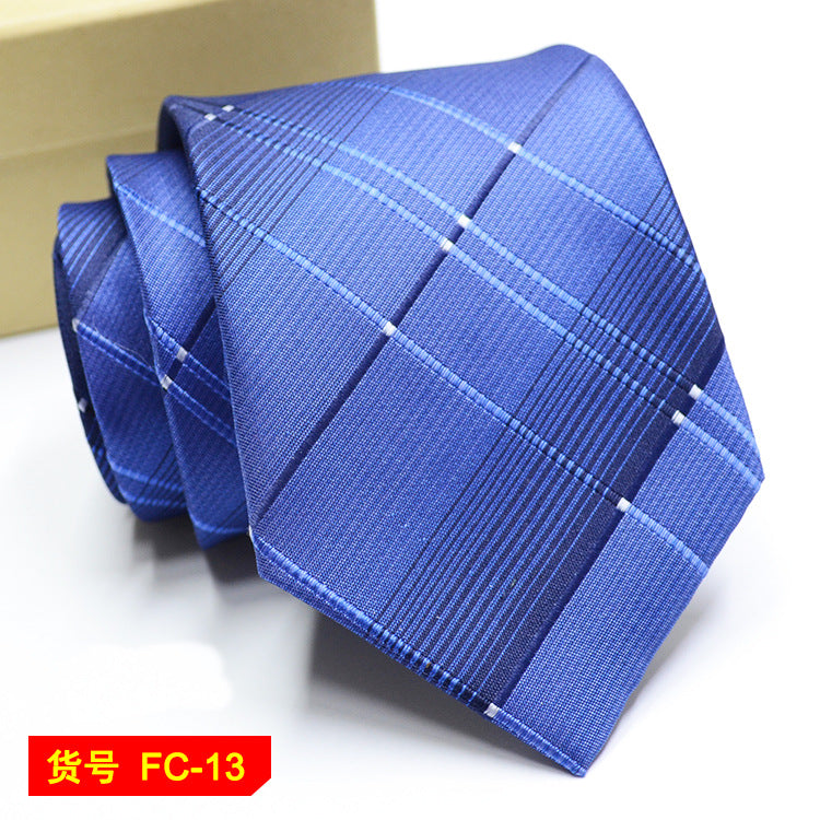 Men's Jacquard Ties – 7-8cm Floral & Solid Neckties The Clothing Company Sydney