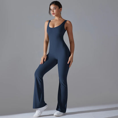 V Back Jumpsuit Gym Set Women Training Yoga Suit Sportswear Sports Fitness Rompers Stretch Workout Bodysuits The Clothing Company Sydney
