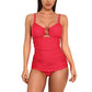 Two Piece Tankini Set For Women Retro Hollow Out V Neck Solid Swimsuit The Clothing Company Sydney