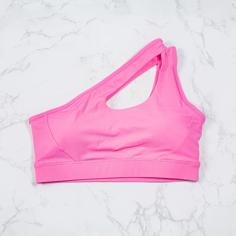 Womens One Shoulder Sports Bras Yoga Top Vest Yoga Gym Outdoor Sport Running Fitness Underwear The Clothing Company Sydney