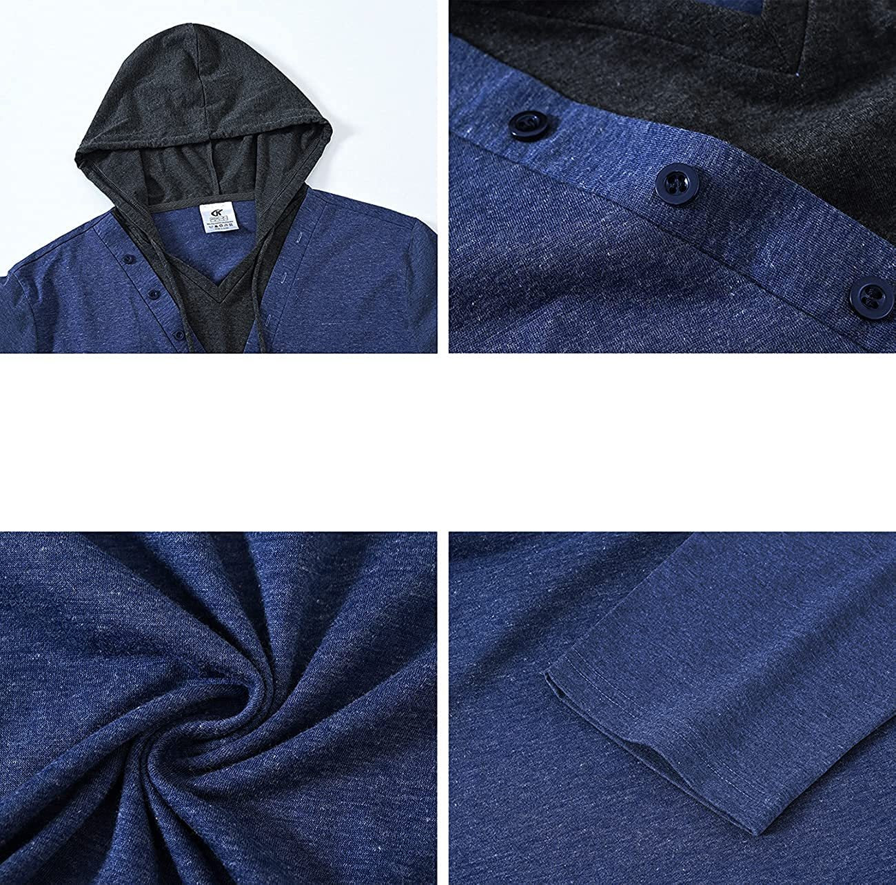 Men's Hoodies Sweatshirts Long Sleeve Solid Patchwork Single Breasted Drawstring Lightweight Casual Street Home Clothing Top The Clothing Company Sydney