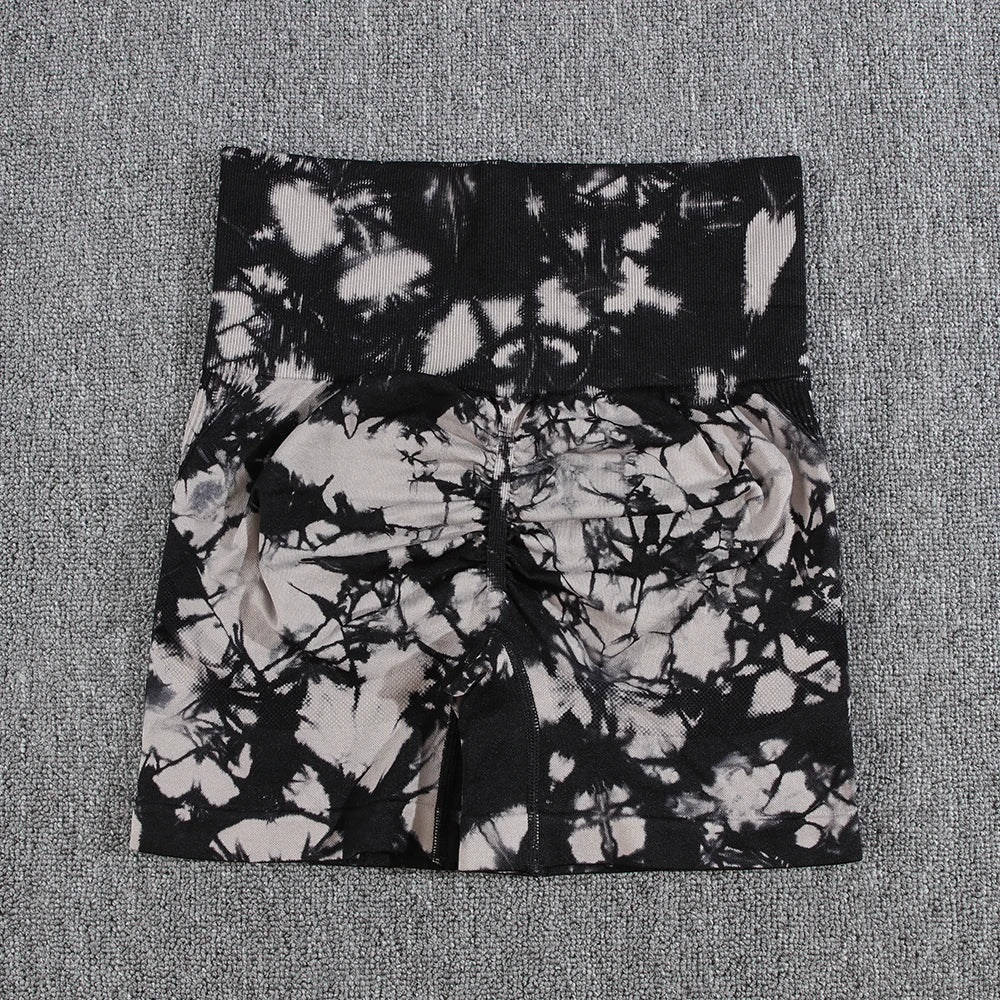 Tie Dye Gym Summer Shorts Woman Casual High Waist Outdoors Sport Seamless Shorts Push Up Fitness Bike Shorts The Clothing Company Sydney