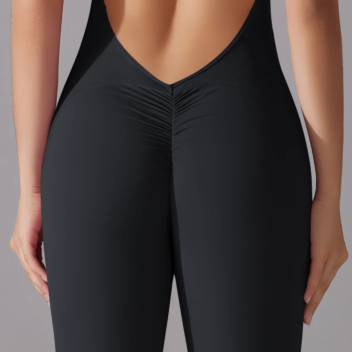 Hollow Backless Scrunch Sporty Scrunch Woman Gym Set One Piece Sport Suit Sleeveless Zip Yoga Fitness Overall Jumpsuit Activewear The Clothing Company Sydney