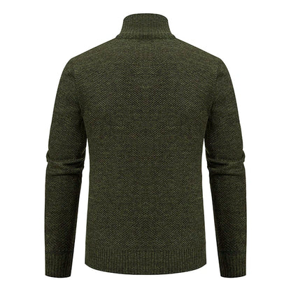 Men's Casual Stand Collar Sweater Zipper Cardigan The Clothing Company Sydney