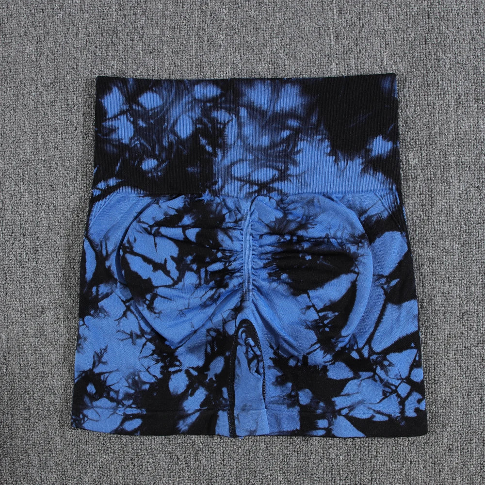 Tie Dye Gym Summer Shorts Woman Casual High Waist Outdoors Sport Seamless Shorts Push Up Fitness Bike Shorts The Clothing Company Sydney