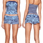 Women's Shorts Set 2 Piece Summer Outfits Star Print Crop Tube Tops with Fold Over Shorts for Streetwear Beach Y2K Ourfit Set The Clothing Company Sydney
