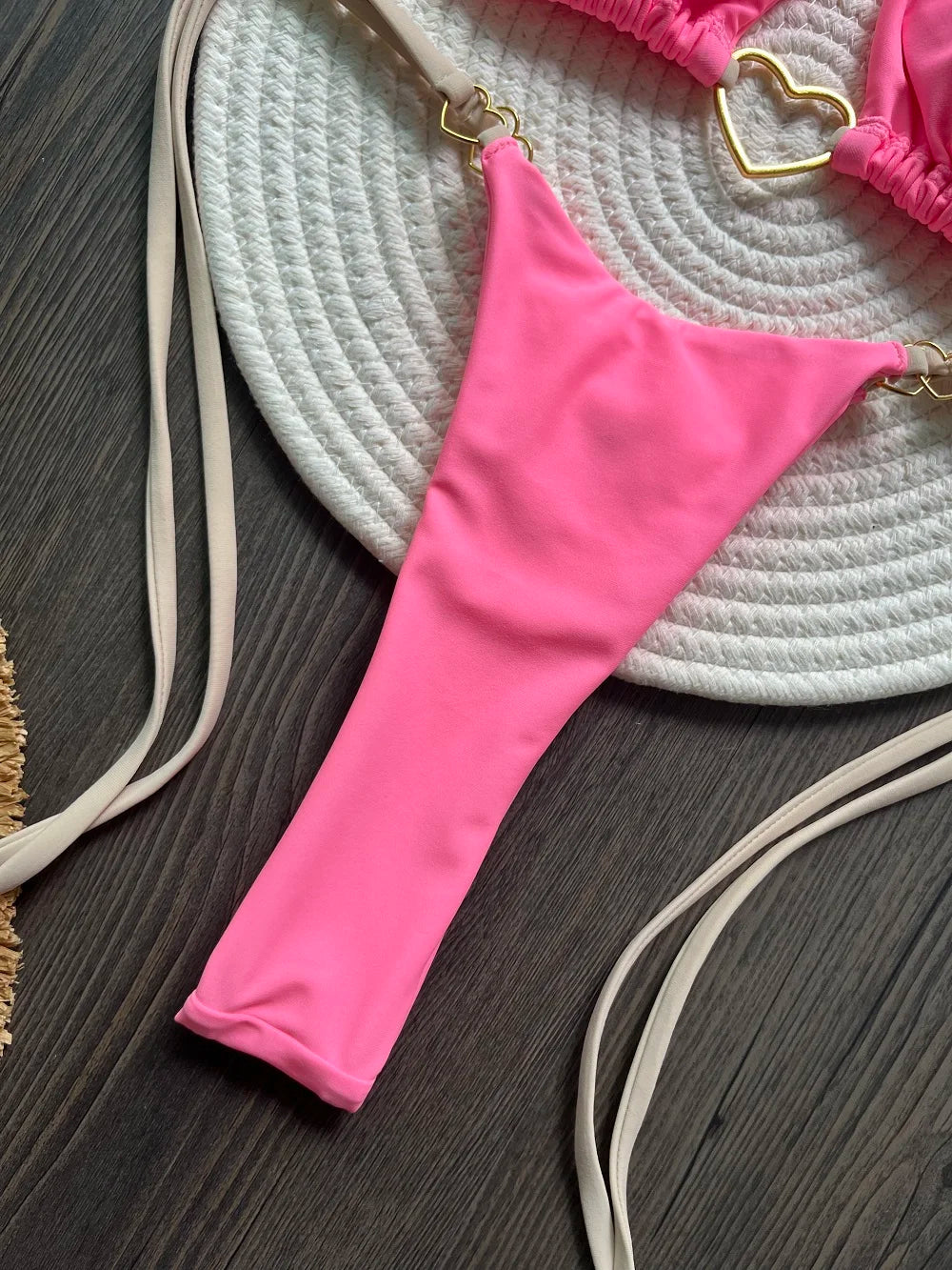 Halter Solid color Bikini Set Women's Swimsuit Two piece Triangle Thong Swimwear Bathing Suit The Clothing Company Sydney