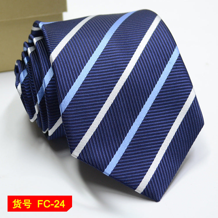 Men's Jacquard Ties – 7-8cm Floral & Solid Neckties The Clothing Company Sydney