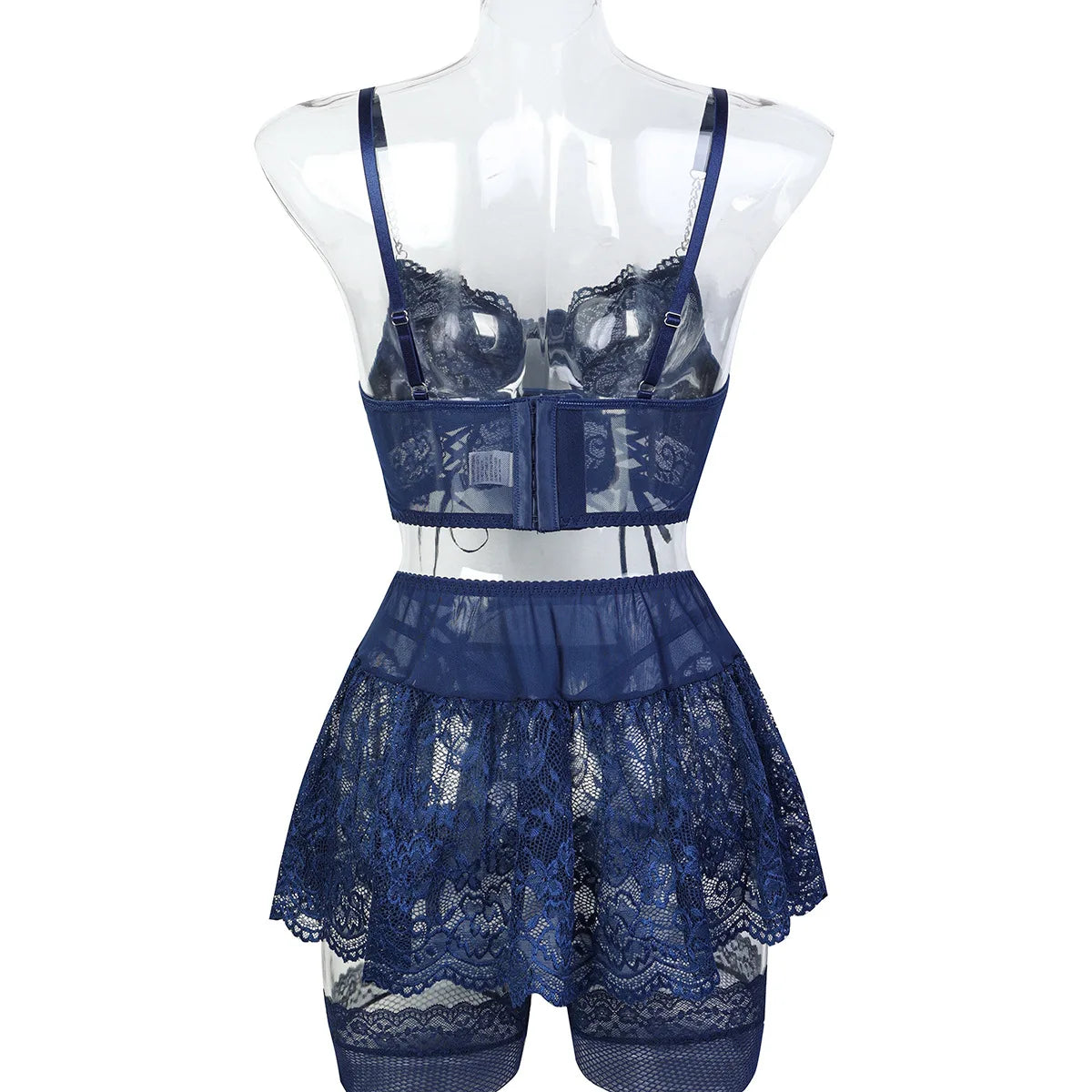 5 PieceFancy Lingerie Lace Ultra Women's Underwear g-String Skirt Ensemble Outfits Brazilian Underwear Set The Clothing Company Sydney