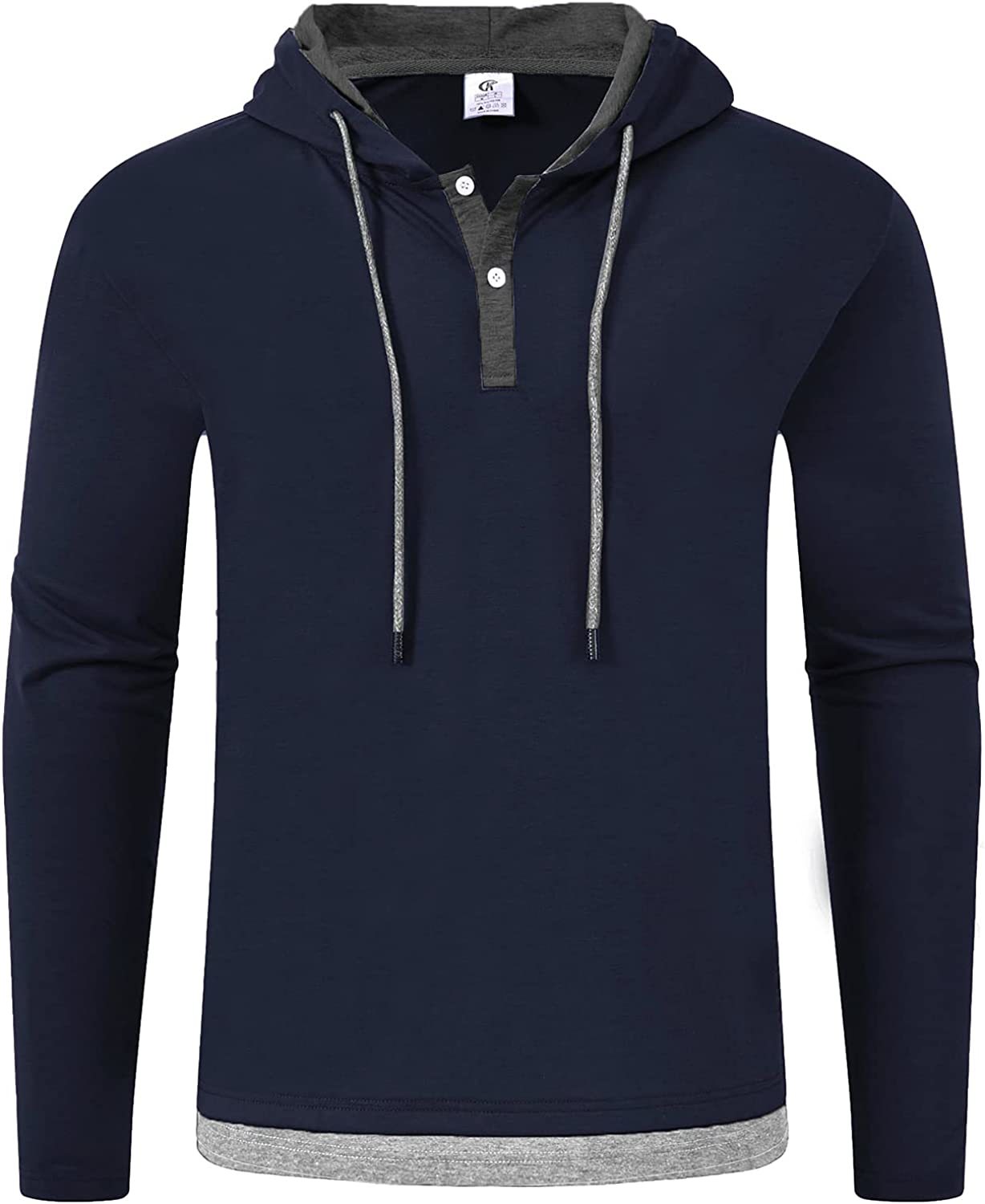 Men's Hoodies Sweatshirts Long Sleeve Solid Patchwork Single Breasted Drawstring Lightweight Casual Street Home Clothing Top The Clothing Company Sydney
