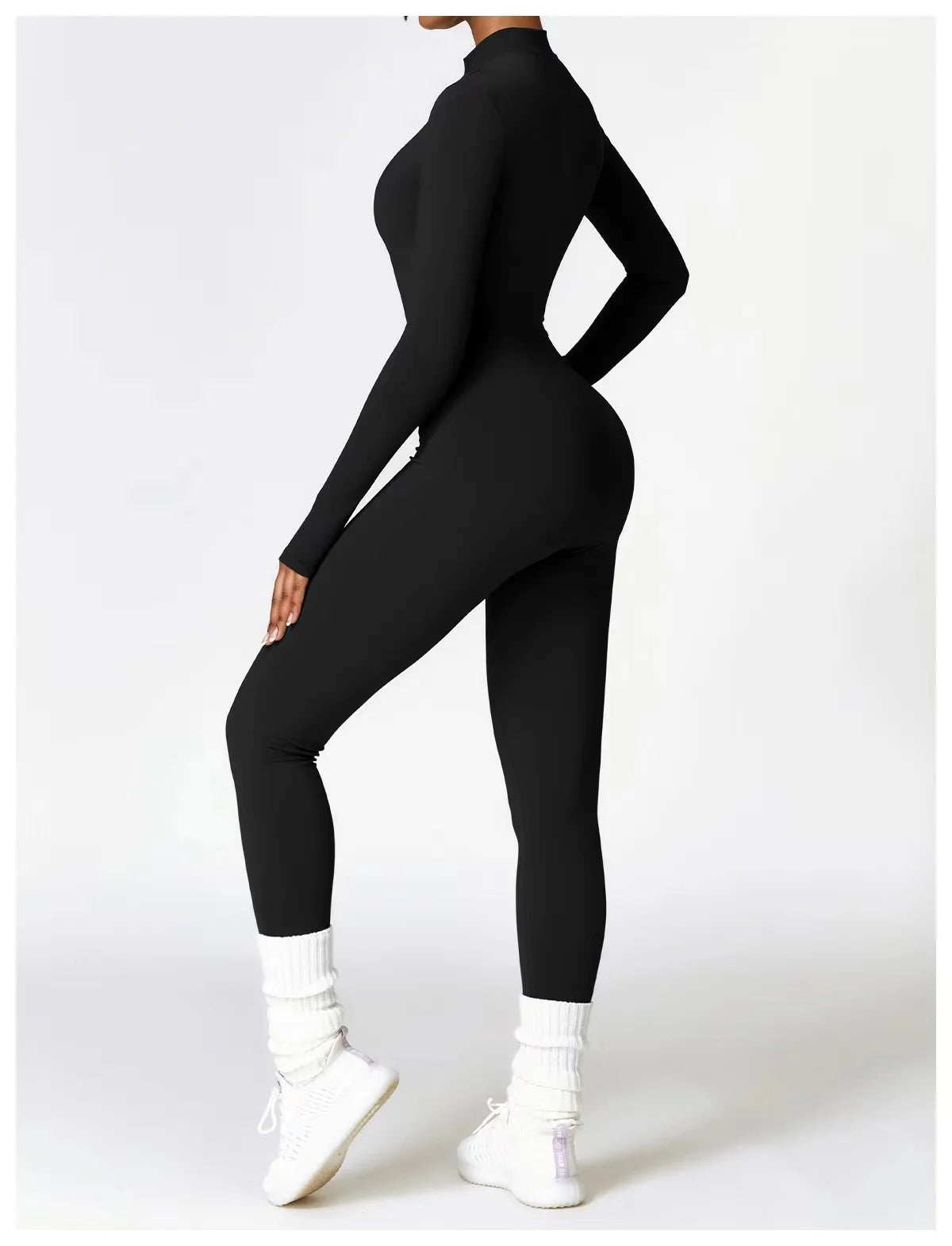 Women's One-piece Yoga Pants Short/Long-sleeved Warm ski Overalls Outerwear High Elastic Cycling Bodybuilding Bodysuit - The Clothing Company Sydney