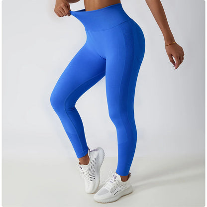 Women's Ribbed Seamless Yoga Pants High Waist Gym Leggings Sports Fitness Legging Running Tights - The Clothing Company Sydney