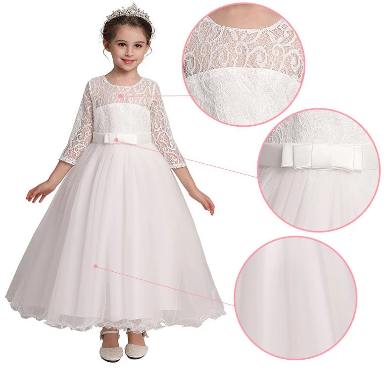 Baby Girl Princess Party Ball Gown Wedding White Kids Christmas Bridesmaid Costume Girl Birthday Party Dress The Clothing Company Sydney