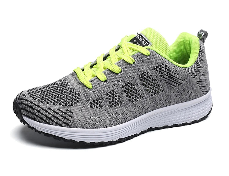 Women's Flats Fashion Lightweight Lace Up Round Toe Sneakers Walking Shoes - The Clothing Company Sydney