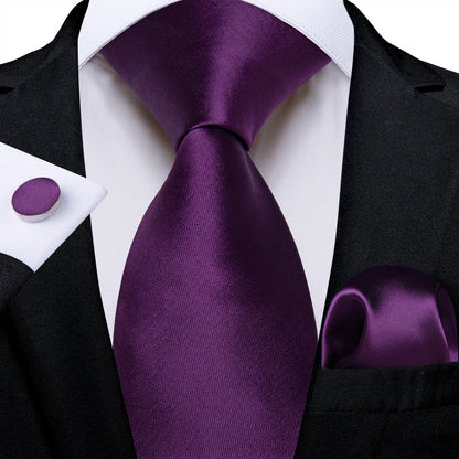 Luxury Purple Paisley Silk Tie Set for Men – 8cm Gift Set The Clothing Company Sydney