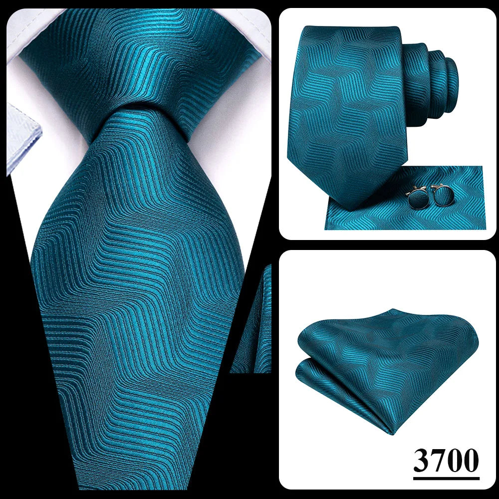 Green Paisley Silk Tie Set for Men – Necktie, Pocket Square & Cufflinks The Clothing Company Sydney