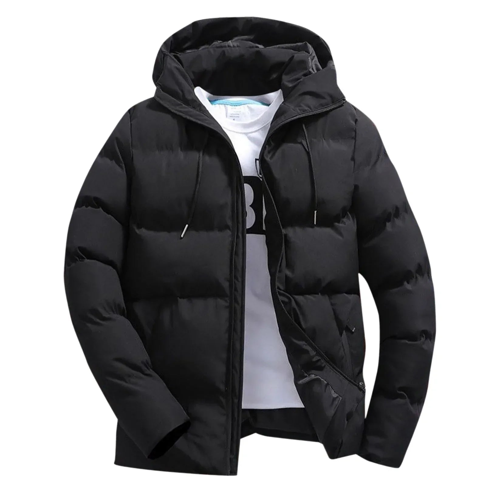 Men's Parkas Winter Overcoat Casual Hooded Thick Puffer Jacket Winter Coat Outerwear - The Clothing Company Sydney