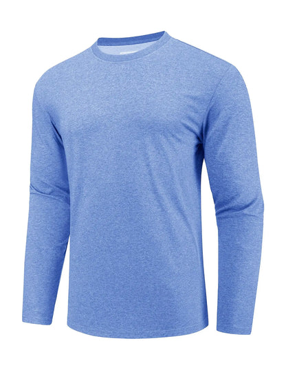 Long Sleeve Cotton T-shirt Mens Breathable Moisture Absorbing Casual T-shirt Spring Pullover Crew Neck Basic Tee Top The Clothing Company Sydney