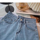 High Waist Plus-size Women Jeans Student Casual Versatile Trendy A- line Hot Pants Cotton Jeans Shorts The Clothing Company Sydney