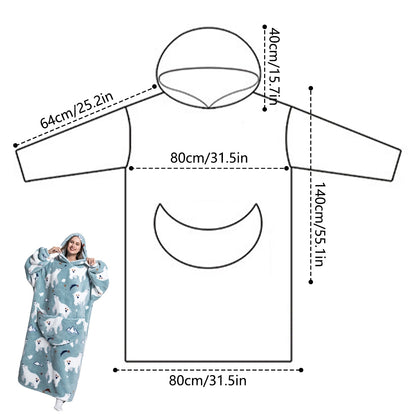 Family Hoodie Blanket for Winter Large Oversize Hoodie for Adult and Child Wearable Hooded Blanket The Clothing Company Sydney