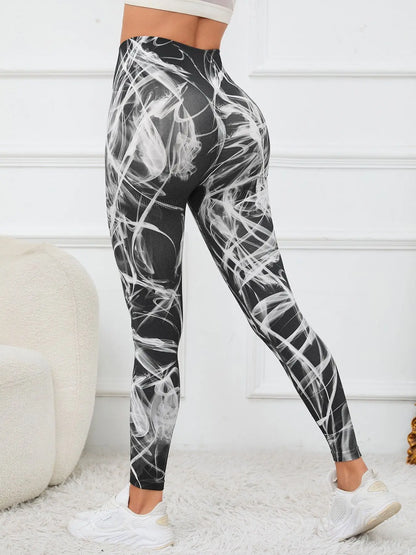 3D Print Tie Dye Sports Women Seamless High Waist Fitness Push Up Leggings Gym Clothing Workout Tights Pants - The Clothing Company Sydney