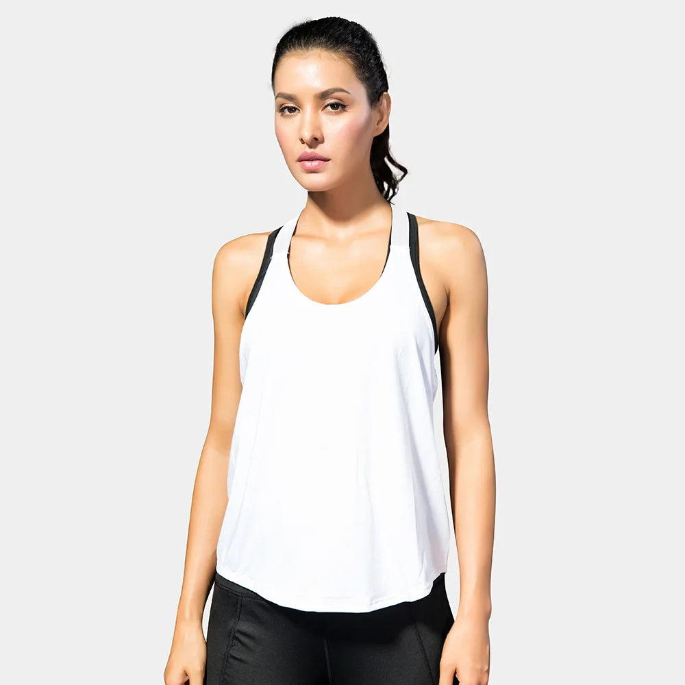 Women Gym Tops Black Sleeveless Yoga Fitness Shirt Gym Vest Running workout Sports Backless Singlet Top The Clothing Company Sydney