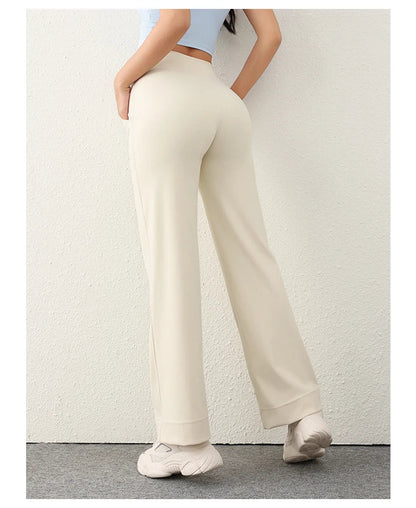 Women's Casual Loose Straight Running Sweatpants Wide Leg Drawstring Design With Side Pockets Leggings Yoga Pants The Clothing Company Sydney